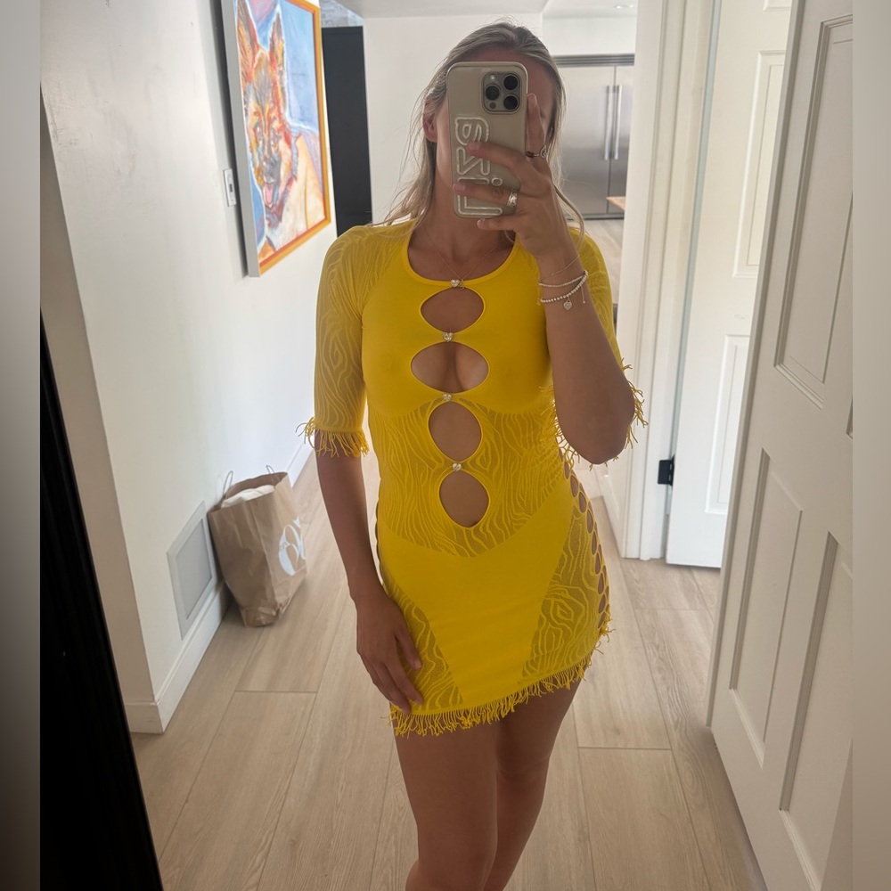 Poster Girl Yellow Cut-Out Dress